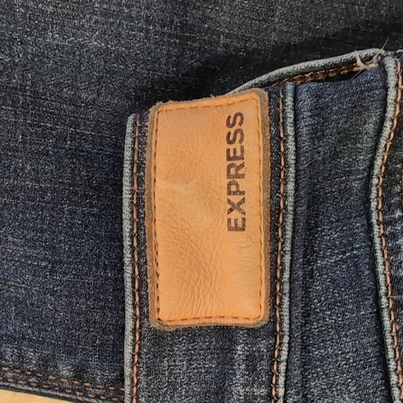 Express Skinny Mid-Rise Blue Jeans - Picture 8 of 9